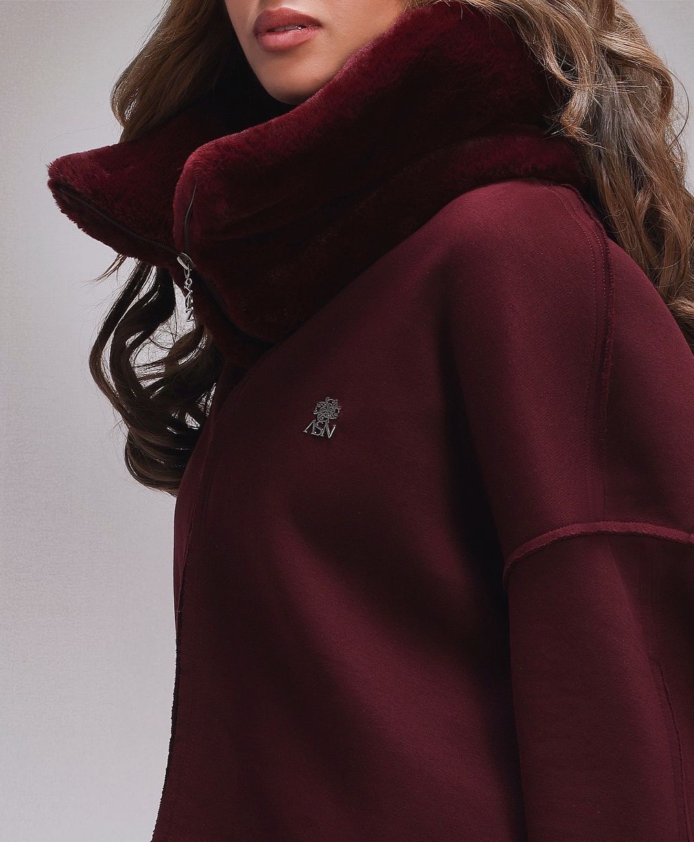 ASN Burgundy Fur Nick scarf