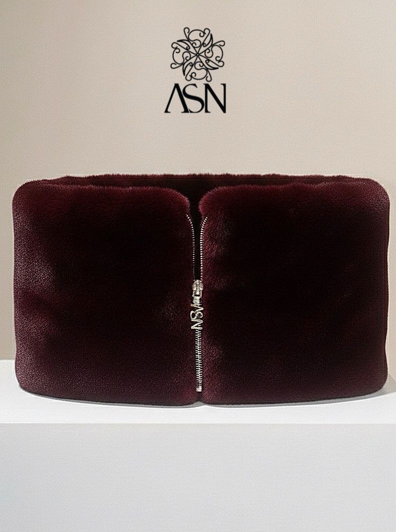 ASN Burgundy Fur Nick scarf