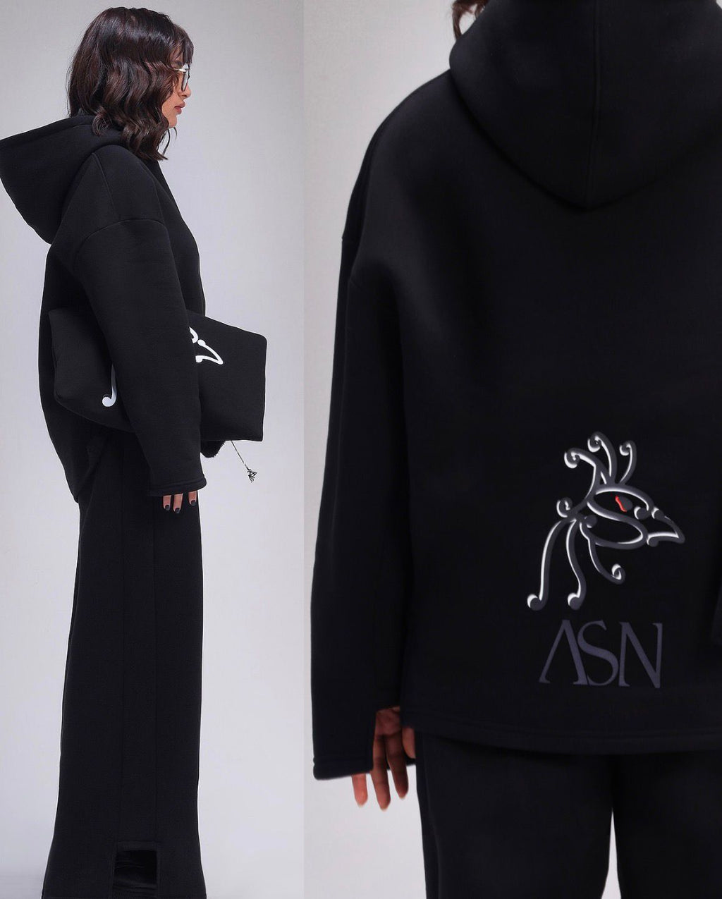 Black Peacock Logo Hoodie