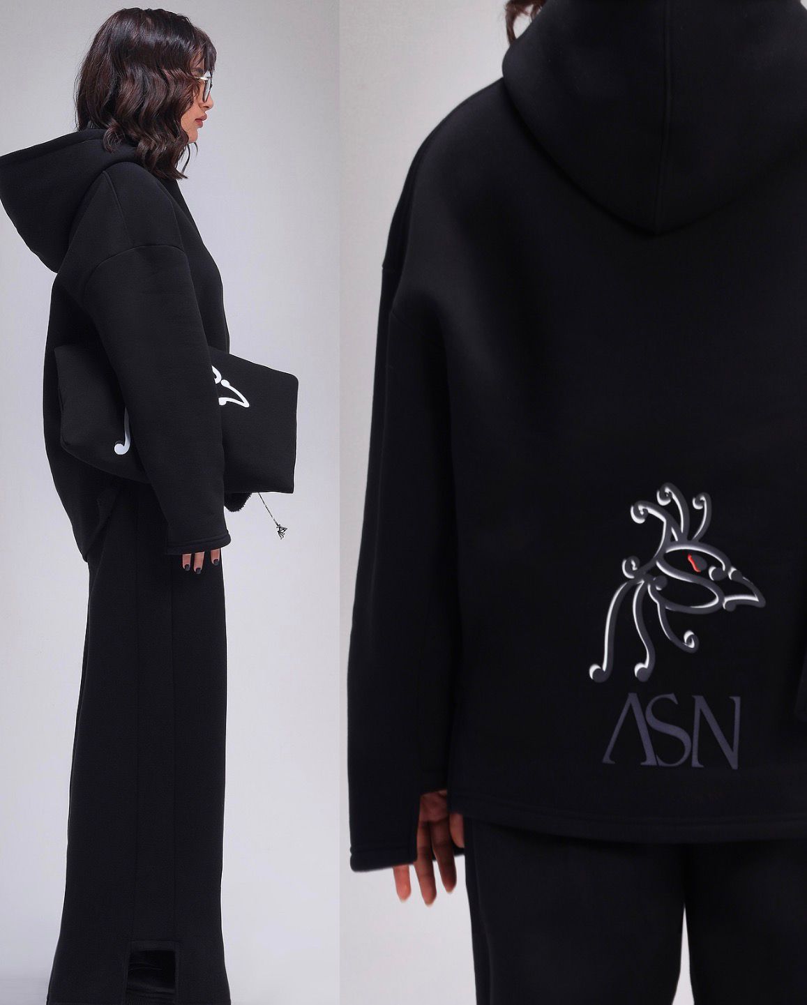 Black Peacock Logo Hoodie