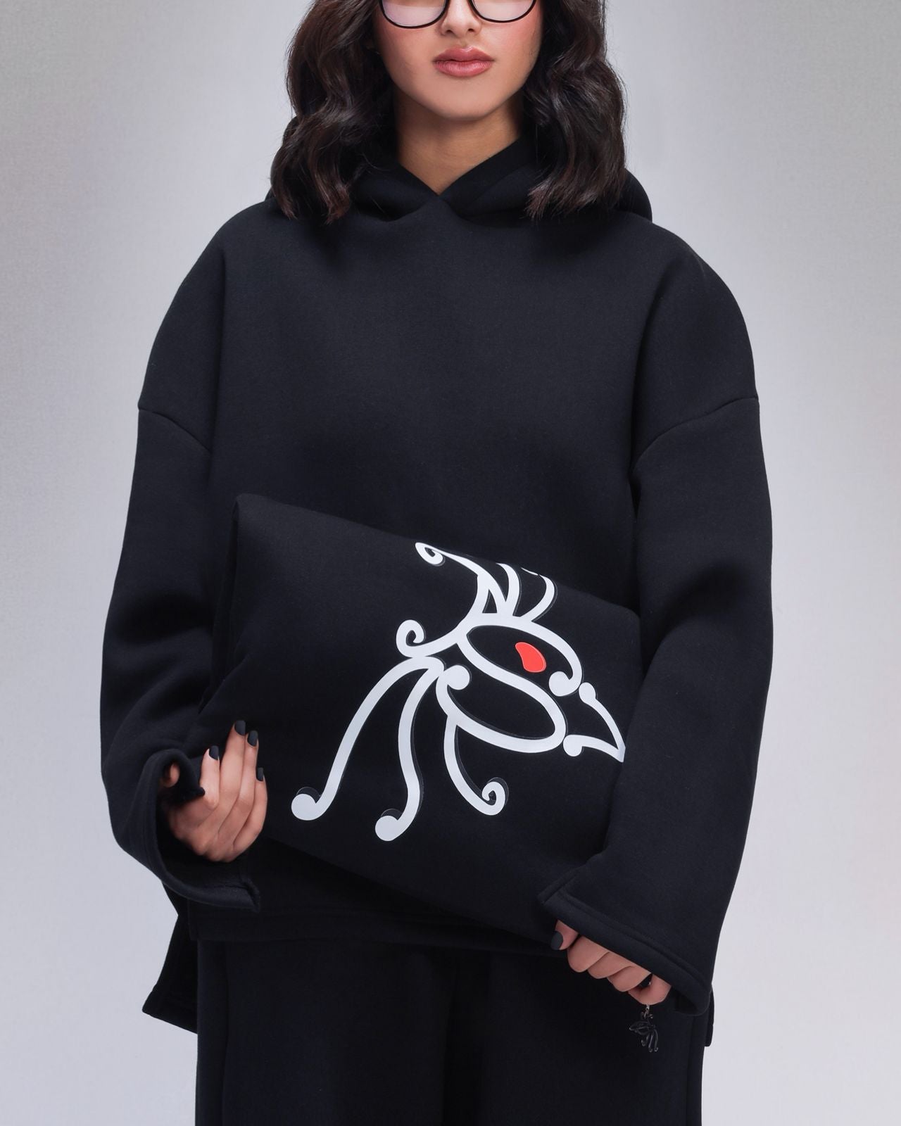 Black Peacock Logo Hoodie
