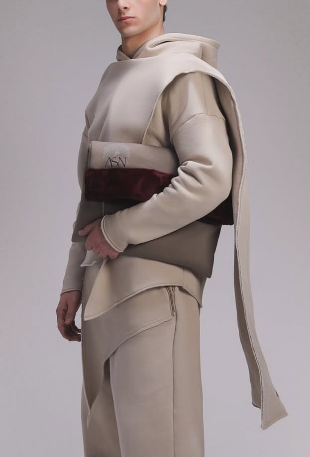 ASN Fur Accent Clutch – Beige Edition