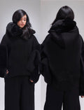ASN Black Fur Hoodie